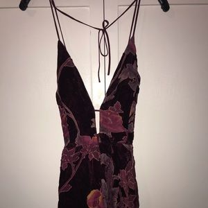Velvet Floral Romper